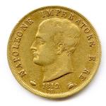 Napoléon Ier Empereur et roi d'Italie40 Lire or 1812 M...