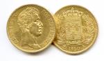Lot de deux monnaies d'or Charles X :40 Francs 1829...