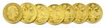 Lot de 7 pièces d'or (24,48 g) :Refrappes du ducat...