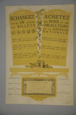 Réunion de 10 AFFICHES 1914-1918 : - "Deuxième Emprunt De...