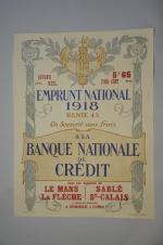 Réunion de 10 AFFICHES 1914-1918 : - Maurice WATT.	"Emprunt Français...