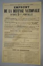 Réunion de 10 AFFICHES 1914-1918 : - Maurice WATT.	"Emprunt Français...