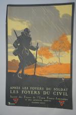 Réunion de 10 AFFICHES 1914-1918 : - Léon Henri RUFFÉ...