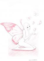 Emilie DECROK
« Pin Up aux papillons »
Crayon
