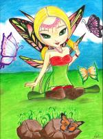 Natacha FOURNALES
« Princess Butterfly »
Crayons Couleur et Feutres.
