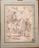 Charles ? PARROCEL
Esquisse de chevaux et cavaliers.
Gravure.
22 x 16,5 cm....