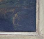 École ROMANTIQUE du début du XIXe.
Paysage lacustre aux ruines
Toile.
48,5 x...