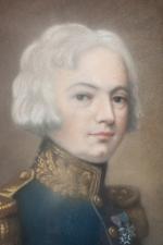 École FRANÇAISE du XIXe.
Portrait de Charles Louis de Secondat, baron...