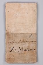 [ROCHAMBEAU, Donatien-Marie-Joseph de Vimeur, vicomte de]. Colonies - La Martinique,...