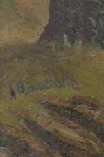 André BAUCHANT (Château Renault, 1873 - Montoire-sur-Loir, 1958).
Tourbière.

Huile sur carton.
Signée...