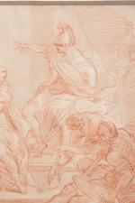 Gaetano GANDOLFI (Bologne, 1734 - 1802)
La Continence de Scipion.

Sanguine, traces...