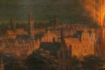 École FLAMANDE vers 1800
L'incendie de la cathédrale d'Anvers en 1533.

Panneau...