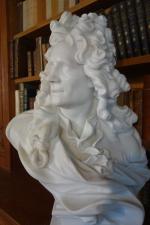 Jean-Jacques CAFFIERI (1725-1792), d'après.
Corneille Van Cleve (1646-1732).
Buste en marbre blanc.
Haut....