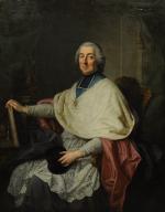 École FRANÇAISE du XVIIIe, 
atelier d'Hyacinthe RIGAUD (1659-1743).
Portrait d'un cardinal.
Toile.
Haut....