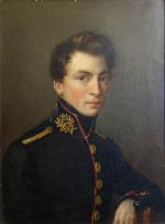 École FRANÇAISE vers 1830.
Portrait présumé de Paul Lucas en jeune...