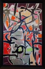 Daniel KLEIN (1946-2014).
Abstraction.
Toile.
Haut. 145, Larg. 88  cm.