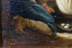 Marc Antoine BILCOCQ (1755-1838)
Le voleur d'ufs. 
Huile sur panneau parqueté,...