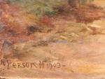 Henri PERSON (1876-1926).
Saint-Tropez, le chemin des douaniers.
Toile signée et datée...