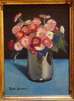 André BIRY-AUTRET (1911-?)
Vase de gerberas rose et blanc.
Huile sur toile....