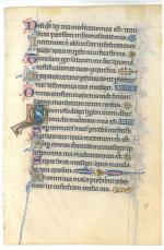 Fragment manuscrit fin 13éme début 14éme nord avec bouts de...