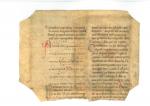 Rare fragment d'évangile avec neumes, XIIe (circa 1150).  Utilisé...