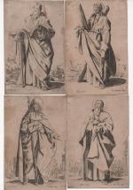 [Imagerie religieuse] Jacques CALLOT, d'après. XVIIe siècle.
Les grands apôtres debout,...