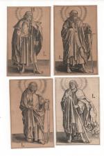 [Imagerie religieuse] Lucas de LEYDE, d'après. 
Le Christ, la Vierge,...
