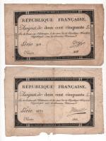 [Révolution française] Assignat de 250 livres, création du 7 vendémiaire...