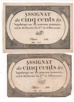 [Révolution française] Assignat de 500 livres, création du 20 pluviôse...