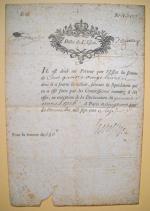 [Régence] Billet de l'État, 1716.
Billet de l'Estat émis le 20...