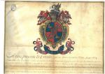 [Héraldique] Garde Armorial du roi d'Angleterre, XVIIIe siècle.
Certificat généalogique sur...