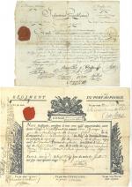 [Révolution - Saint Domingue] Lot de 18 pièces manuscrites et...