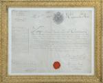 [Premier Empire] Brevet sur parchemin : nomination de Nicolas Gy...