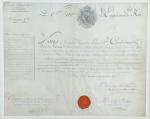 [Premier Empire] Brevet sur parchemin : nomination de Nicolas Gy...