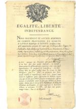 [Révolution] Exil en Suisse, 1793-1794.
2 P.S. et 1 L.A.S., 1793-1794...