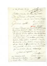 [Consulat/Empire - Personnalités] 10 pièces, 1800-1814.
L.A.S. de François Martin POULTIER...