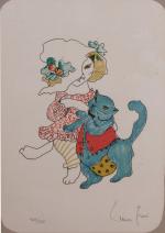 d'après Léonor FINI (1907-1996).
"La Grande Parade des Chats", les chats...