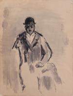 Pierre TAL-COAT (1905-1985)
Nu féminin.
Lavis aquarellé signé en bas à droite....