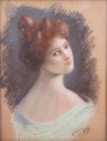 N. BEDONY (début du XXe)
Portrait de femme.
Pastel signé et daté...