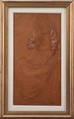 Maurice CHABAS (1862 - 1947)
Femme assise en costume ancien.
Dessin, graphite...