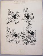 Collection d'art GRAPHIQUES: 
- 14 reproductions de caricatures marquées A....