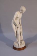 Étienne Maurice FALCONET (1716-1791), d'après
Baigneuse.
Sculpture en marbre blanc sculpté.

Haut. 83...