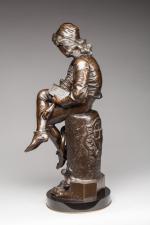Giulio MONTEVERDE (1837-1917)
"Le jeune Christophe Colomb"
Bronze patiné signé et situé...