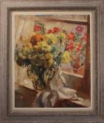 Boris PASTOUKHOFF (1894-1974)Bouquet d'oeillets jaunes. Toile signée, datée 1936 et...