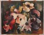 Boris PASTOUKHOFF (1894-1974)Bouquet de fleursToile marouflée signée, datée 1953 et...