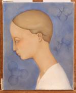 Jean MARTIN-ROCH (1905-1991)Portrait de dame de profil. Huile sur toile...