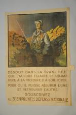 2 AFFICHES :
- Lieutenant Jean DROIT
"Debout dans la tranchée que...