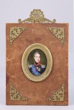 Daniel SAINT (Saint-Lô, 1778-1847)
Portrait en buste du comte d'Artois.

Miniature sur...