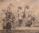 Willem VAN DE VELDE le Jeune (1633-1707), attribué à
Bataille navale...