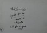 CHOMO, Roger CHOMEAUX, dit (Berlaimont, 1907 - Achères-la-Forêt, 1999)"pourqoi-pa-".Encrine signée....
